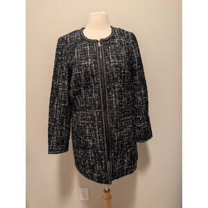 Venus Tweed Jacket With Front Zipper US10 Academia office artsy